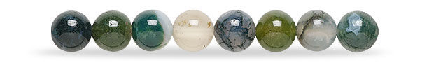 Moss Agate Gemstone Beads